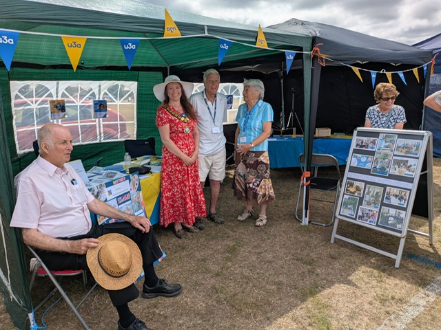 Our stall with the mayor